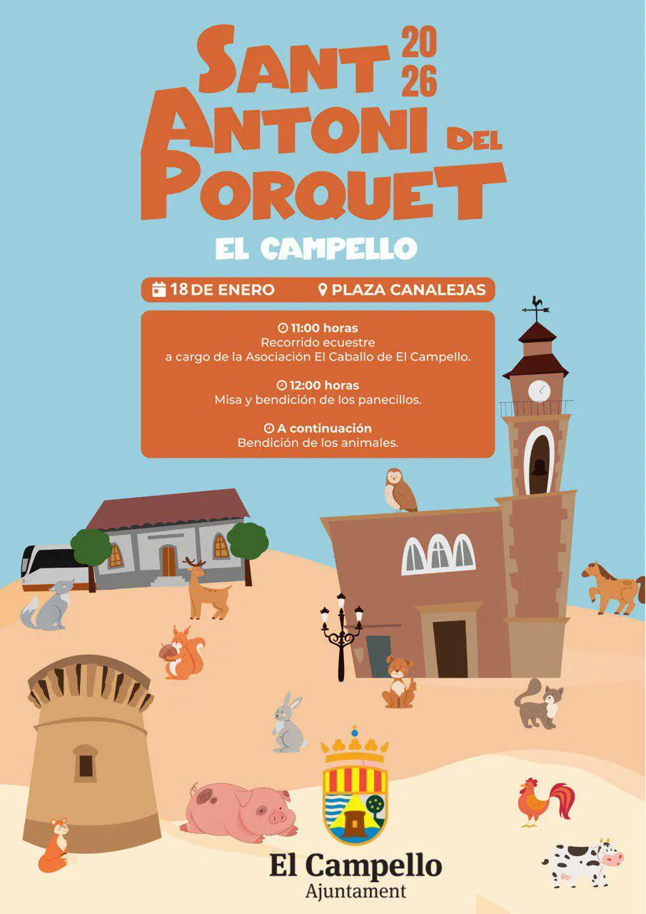 CARTEL FIESTAS SANT ANTONI CAMPELLO 2026